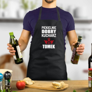 Fartuch kuchenny z nadrukiem imienia - Piekielnie dobry