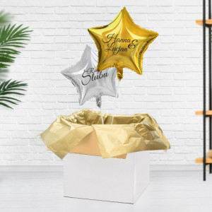 Balony z helem i imionami - Ślubna rocznica