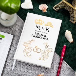 Planer ślubny z nadrukiem imion - Królowa i Król