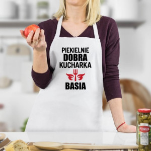 Fartuch kuchenny dla niej z imieniem - Piekielnie dobra