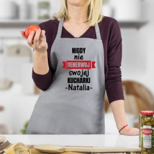 Fartuch kuchenny dla niej z nadrukiem -  Porcja proporcja