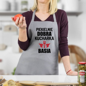 Fartuch kuchenny dla niej z nadrukiem -  Piekielna