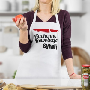 Fartuch kuchenny dla niej z imieniem - Rewolucja