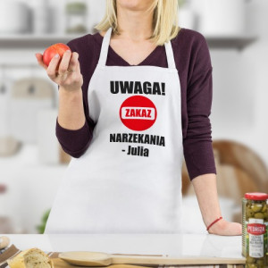 Fartuch kuchenny dla niej z imieniem - Nie marudź