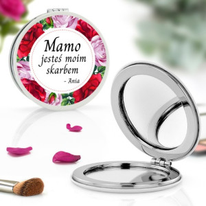 Lusterko kompaktowe z nadrukiem - Mama to skarb