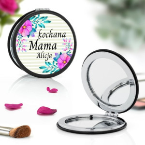 Lusterko kompaktowe z nadrukiem - Mama