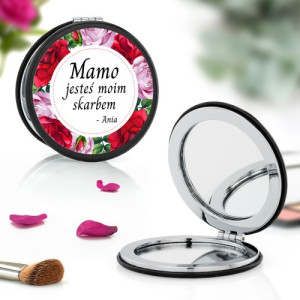 Lusterko kompaktowe z nadrukiem - Taka Mama to skarb
