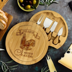 Deska do serów z grawerem dla taty - Master of cheese