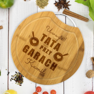Deska bambusowa do krojenia dla taty - Tata przy garach