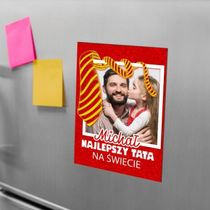 Magnes na lodówkę ze zdjęciem dla taty - Najlepszy Tata