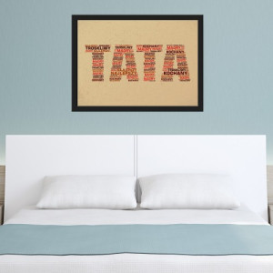 Plakat w ramce (30x40 cm) ze słów dla taty - Tata