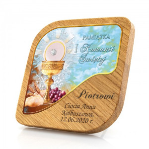 Obrazek komunijny z kryształem - Twoja Komunia