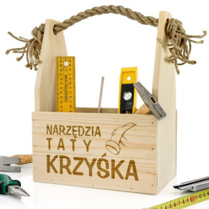 Skrzynka na narzędzia z grawerem - Narzędzia Taty