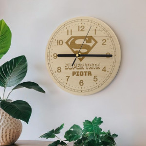 Zegar z grawerem imienia - Super Tata