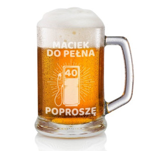 Kufel z personalizacją na 40 urodziny - Do pełna