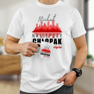 Koszulka Rozmiar L i kubek dla chłopaka - Najlepszy chłopak w mieście