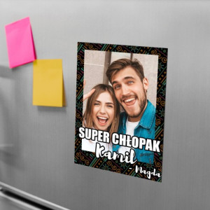 Magnes na lodówkę ze zdjęciem dla chłopaka - Super chłopak