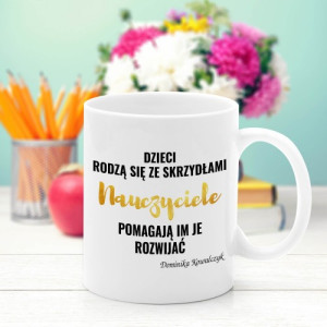 Kubek z nadrukiem dla nauczycielki - Nauczyciele pomagają