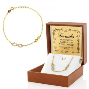 Bransoletka celebrytka w pudełku na urodziny córki - W dniu urodzin