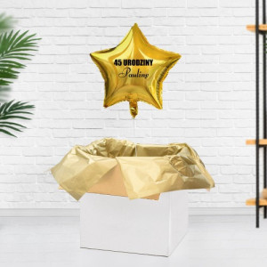 Balon z helem na 45 urodziny dla niej - Sto lat!