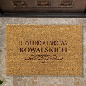 Wycieraczka z grawerem - Rezydencja