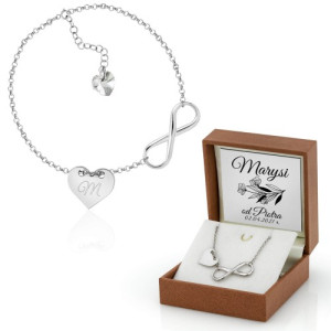 Bransoletka srebrna 925 z grawerem dla niej - Nieskończoność