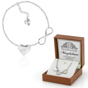 Bransoletka z grawerem na 20 rocznicę ślubu - Nieskończona miłość