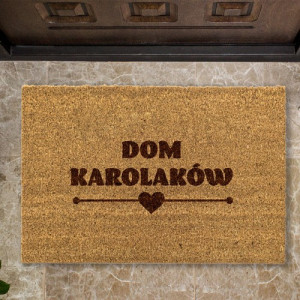 Wycieraczka z personalizacją - Dom + nazwisko