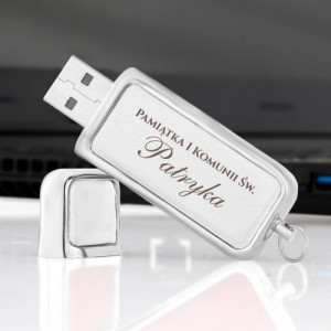 Pendrive dla chłopca na I Komunię Św. z grawerem (32GB) - Biały kolor