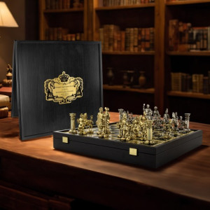 Szachy metalowe z grawerem na 80 urodziny - Tylko wygrane partie