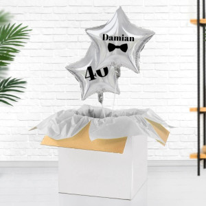 Balon z helem na 40 urodziny dla niego - Gentelman