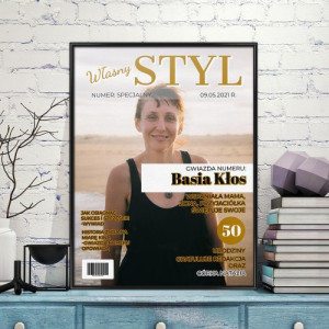 Okładka magazynu ze zdjęciem na 50 urodziny - Własny styl