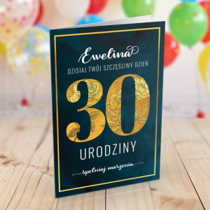 Kartka na 30 urodziny dla niej - Spełniaj marzenia