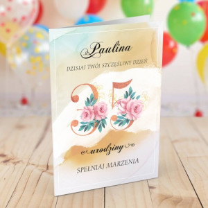 Kartka na 35 urodziny dla niej - Wyjątkowy dzień