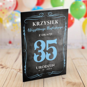 Kartka na 35 urodziny dla niego - 100 lat!