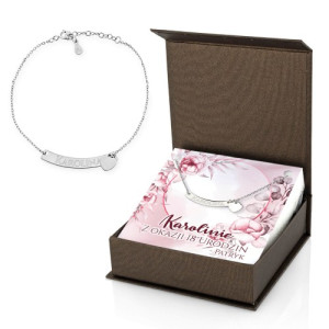 Bransoletka z grawerem na 18 dla niej - Serce dla Ciebie