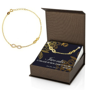 Bransoletka na rocznicę ślubu dla niej - Złoty kwiat