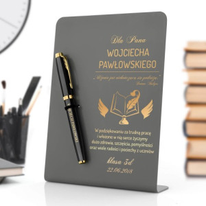 Pióro Parker IM czarne z dedykacją dla nauczyciela - W podziękowaniu