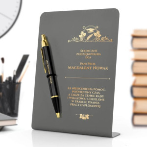 Długopis Parker z dedykacją na postumencie dla promotora - Podziękowania
