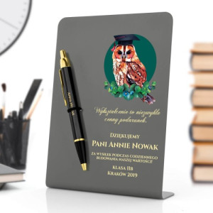 Długopis Parker z dedykacją na postumencie dla nauczyciela - Dziękujemy