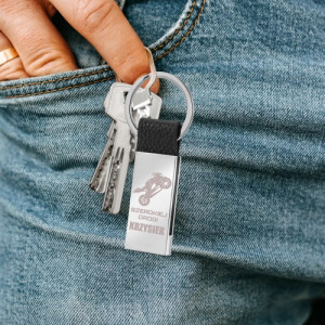 Brelok do kluczy z grawerem dla motocyklisty - Szerokiej drogi