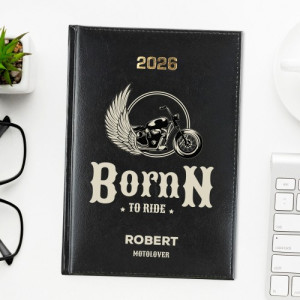 Kalendarz na 2026 z nadrukiem dla motocyklisty - Born to ride