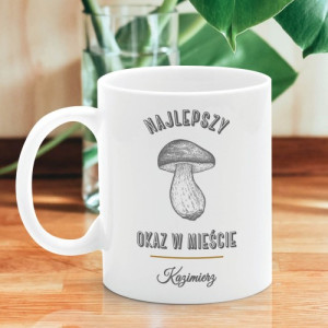 Kubek z nadrukiem dla grzybiarza - Najlepszy okaz w mieście