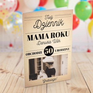 Kartka na 50 urodziny dla mamy - Mama roku