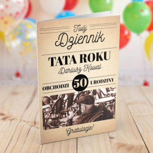 Kartka na 50 urodziny dla taty - Twój dziennik