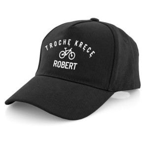 Czapka z daszkiem i nadrukiem dla rowerzysty - Trochę kręcę