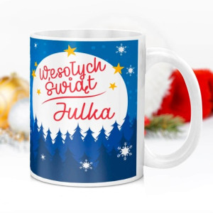 Kubek z nadrukiem na święta dla niej - Święty Mikołaj