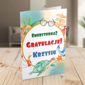 Kartka na emeryturę dla mężczyzny - Gratulacje