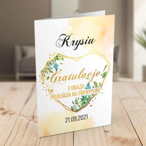 Kartka na emeryturę dla kobiety - Najserdeczniejsze życzenia