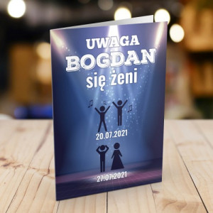 Kartka z personalizacją na wieczór kawalerski - Kumpel się żeni